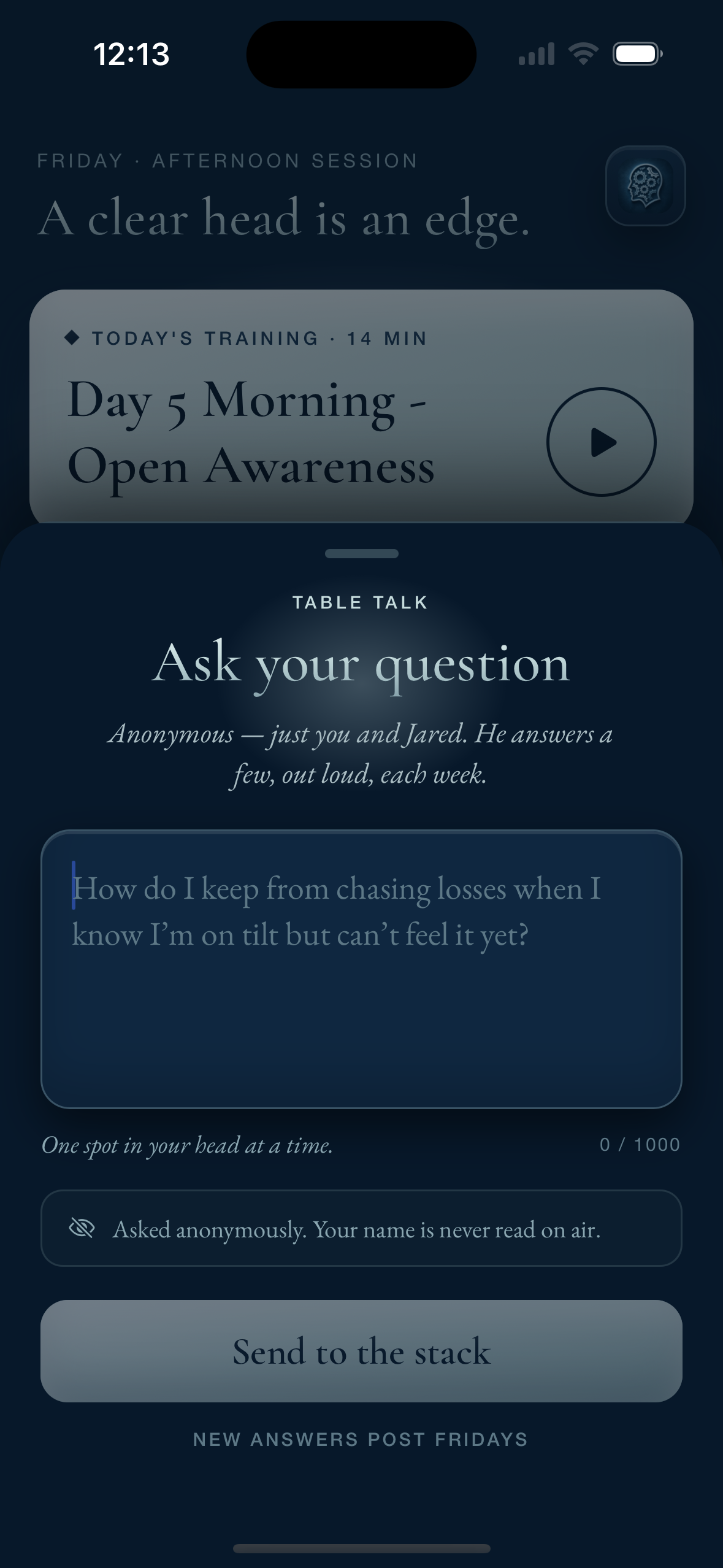 Seeking Balance — Table Talk Q&A