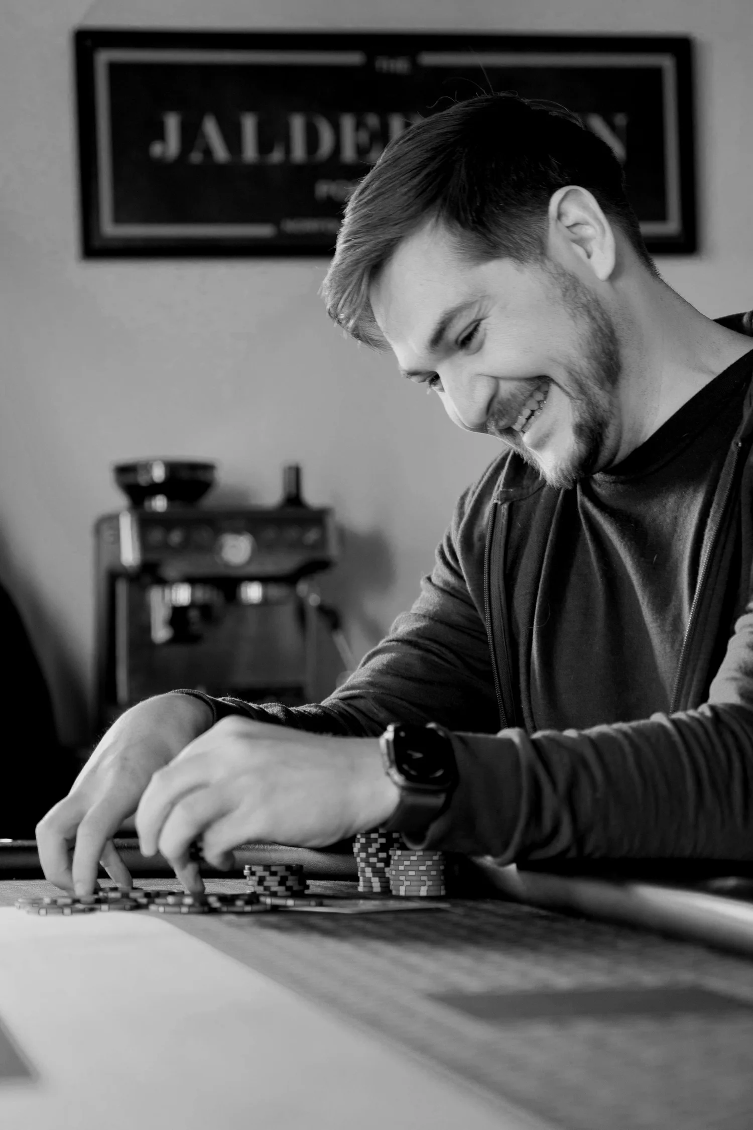 Jared Alderman playing poker